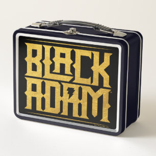 Black Adam Stacked Name Graphic Metal Lunch Box