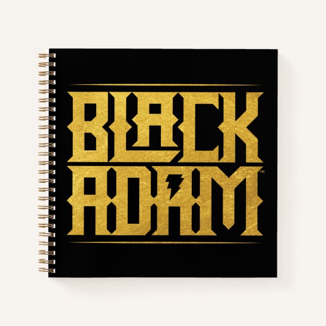 Black Adam Stacked Name Graphic Notebook (Front)