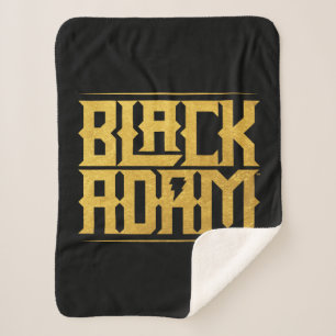 Black Adam Stacked Name Graphic Sherpa Blanket