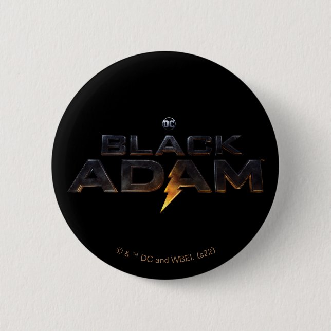 Black Adam Theatrical Logo 6 Cm Round Badge (Front)