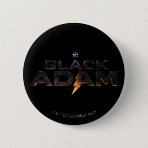 Black Adam Theatrical Logo 6 Cm Round Badge