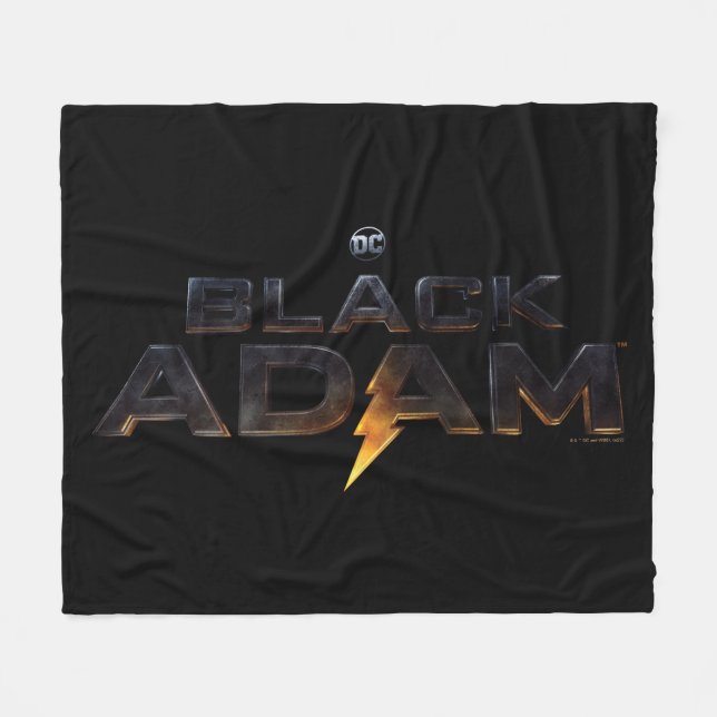Black Adam Theatrical Logo Fleece Blanket (Front (Horizontal))