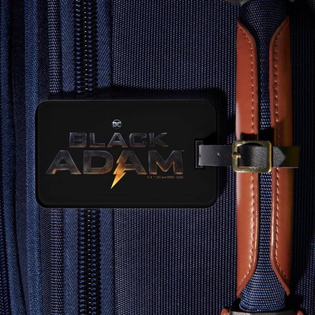 Black Adam Theatrical Logo Luggage Tag (Front Insitu 4)