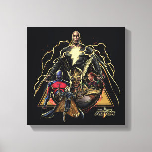 Black Adam Triangular Group Graphic Canvas Print