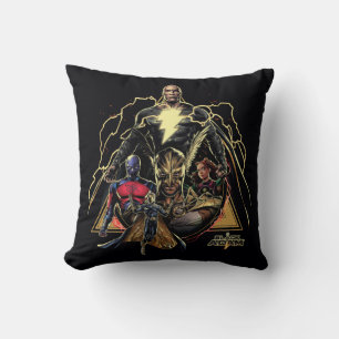 Black Adam Triangular Group Graphic Cushion