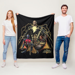 Black Adam Triangular Group Graphic Fleece Blanket