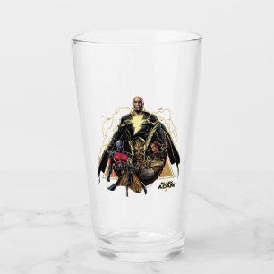 Black Adam Triangular Group Graphic Glass