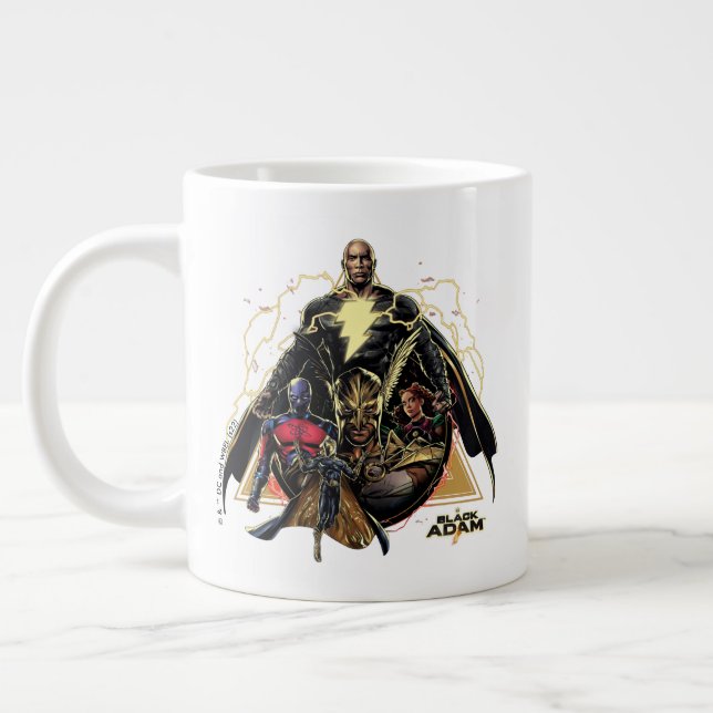 Black Adam Triangular Group Graphic Large Coffee Mug (Left)