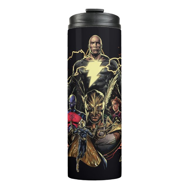 Black Adam Triangular Group Graphic Thermal Tumbler (Front)