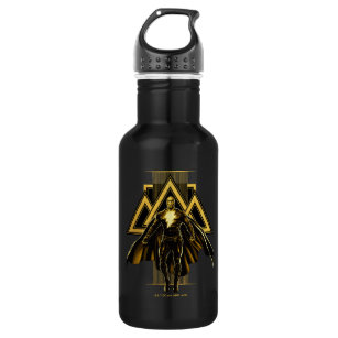 Black Adam Triangular Pillar Graphic 532 Ml Water Bottle
