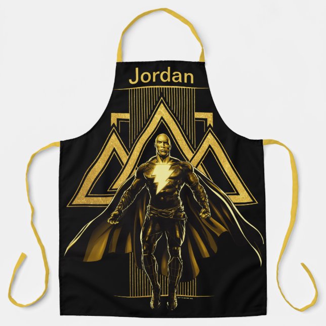 Black Adam Triangular Pillar Graphic Apron (Front)