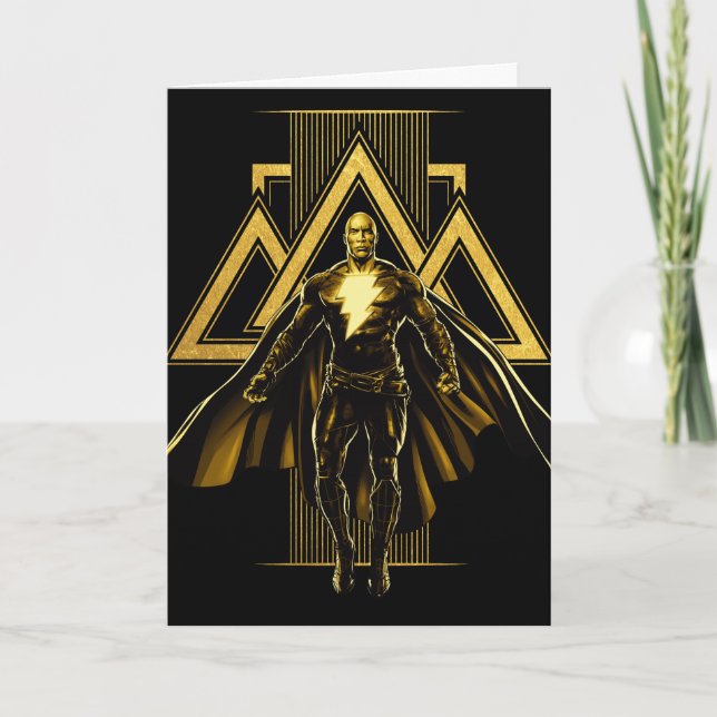 Black Adam Triangular Pillar Graphic Card (Front)