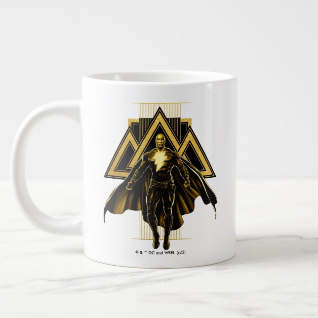 Black Adam Triangular Pillar Graphic Large Coffee Mug (Left)