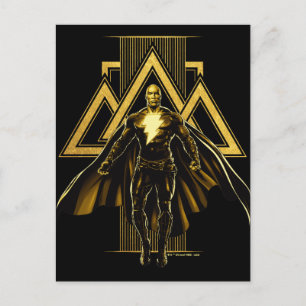 Black Adam Triangular Pillar Graphic Postcard