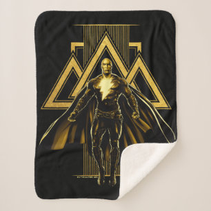 Black Adam Triangular Pillar Graphic Sherpa Blanket