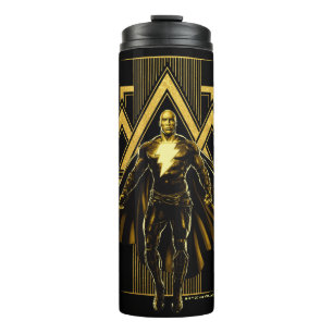 Black Adam Triangular Pillar Graphic Thermal Tumbler