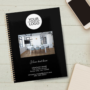 Black Add Logo Custom Text Photo Office Business Planner