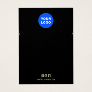 Black Add Logo Necklace Bracelet Display Card