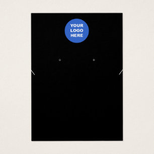 Black Add Logo Necklace Earring Display Card