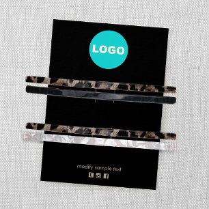 Black  Add Logo Two Hair Clip Barrette 