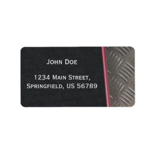 black address label