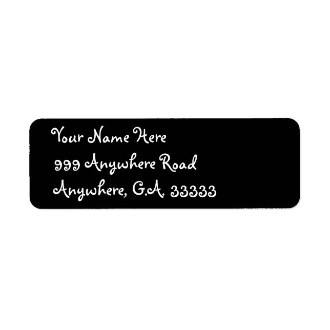 Black address labels (Front)
