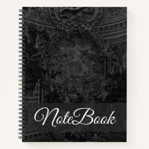 black aesthetic notebook