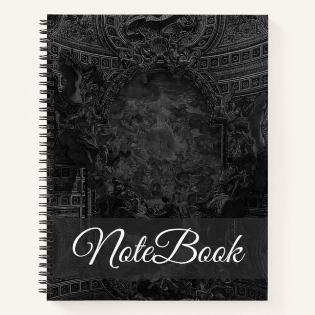 black aesthetic notebook (Front)