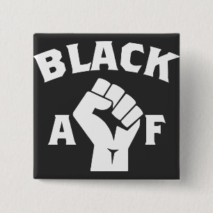Black AF Fist 15 Cm Square Badge