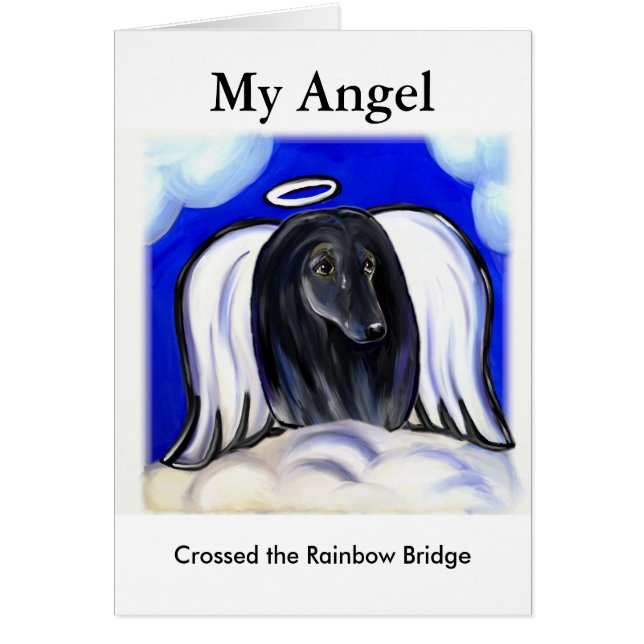 BLACK AFGHAN HOUND ANGEL (Front)