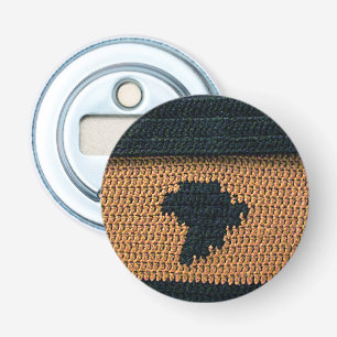 Black Africa Map Earth Brown Texture Crochet Print Bottle Opener