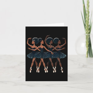 Black African American Ballerina Ballet Dance Danc Card