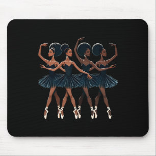 Black African American Ballerina Ballet Dance Danc Mouse Mat