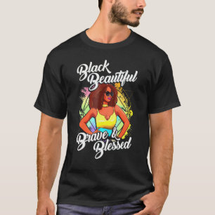 Black African American Ebony Beautiful Queen Retro T-Shirt