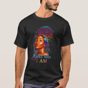 Black African American Ebony Blessed Queen Empower T-Shirt