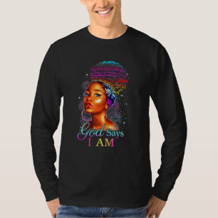 Black African American Ebony Blessed Queen Empower T-Shirt