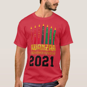 Black African American Happy Celebrating Kwanzaa  T-Shirt