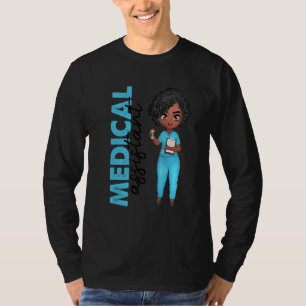 Black African American Medical Assistant Nurse App T-Shirt