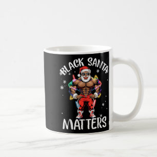 Black African American Santa Claus Christmas Pajam Coffee Mug