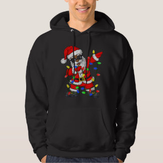 Black African American Santa Claus Christmas pajam Hoodie