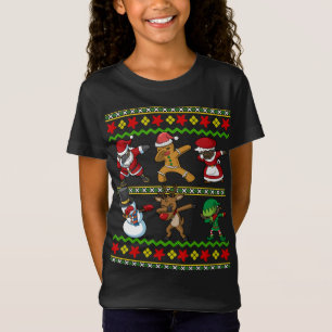 Black African American Squad Santa Claus Mrs Claus T-Shirt
