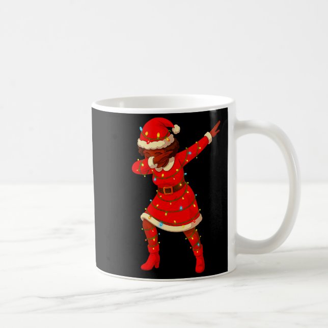 Black African Girl American Melanin Christmas Mrs  Coffee Mug (Right)