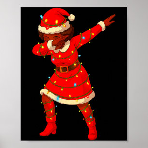 Black African Girl American Melanin Christmas Mrs Poster