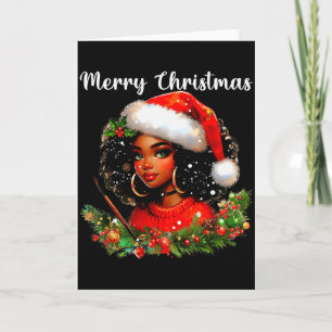Black African Girl Funny Christmas American Melani Card