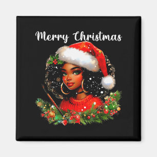 Black African Girl Funny Christmas American Melani Magnet
