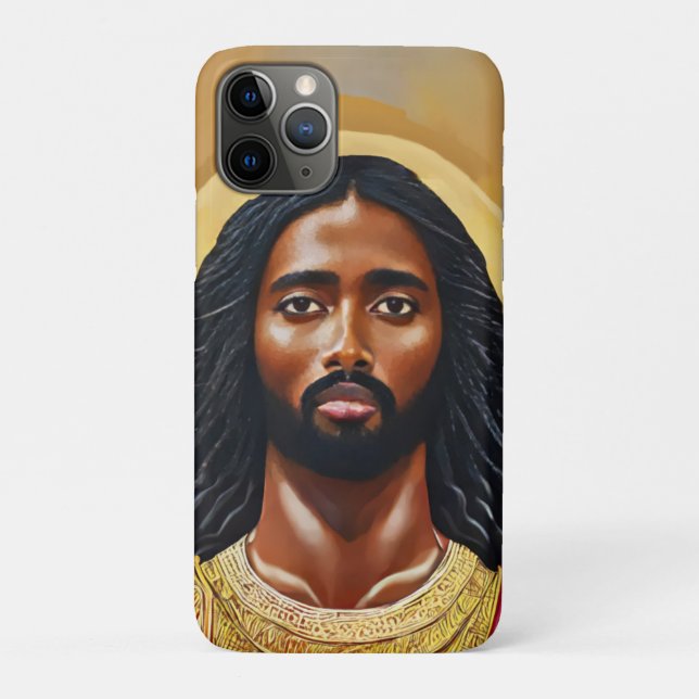 Black African Jesus Christ Religious Art Case-Mate iPhone Case (Back)