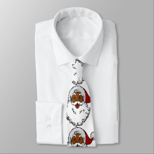 black african santa claus christmas tie