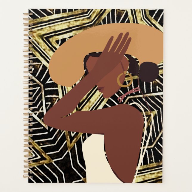 Black African Woman  Planner (Front)