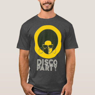 Black Afro Disco Queen Retro Funk Dance Party T-Shirt