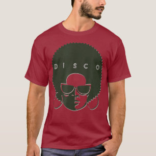 Black Afro Disco Queen Retro Funk Dance Party T-Shirt